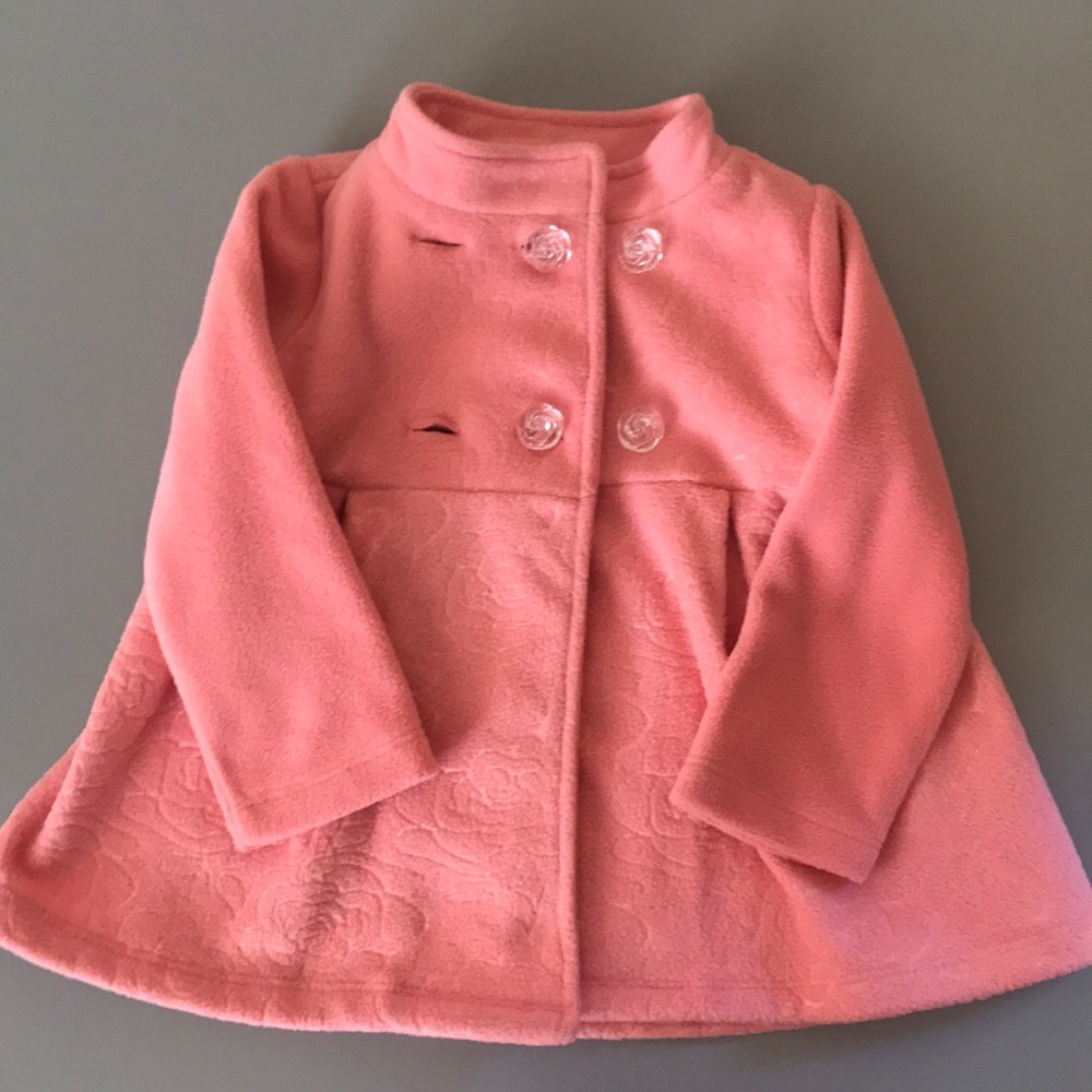 Coral toddler peacoat